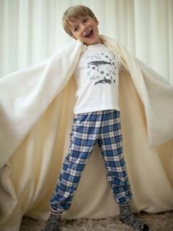 Niño-Pijamas -Pijama animales polares de franela a cuadros para niño