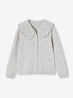 Niña-Jerséis, chaquetas de punto, sudaderas-Chaquetas de punto-Chaqueta de punto para fiesta cuello con estrás niña