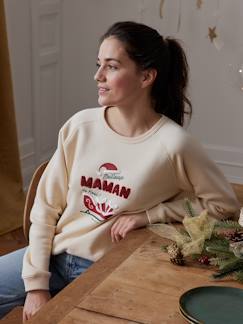 Ropa Premamá-Sudadera mujer "Meilleure maman de Noël" Colección cápsula Familia