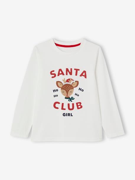 Pijama de Navidad niña 'Santa Club' Colección cápsula Familia crudo 