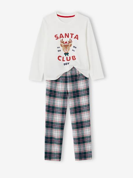 Pijama de Navidad niño 'Santa Club' Colección cápsula Familia crudo 