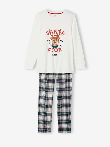 Pijama de Navidad hombre 'Santa Club' Colección cápsula Familia crudo 