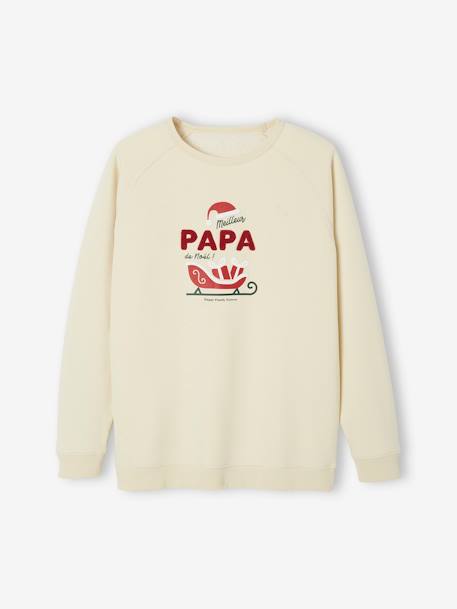 Sudadera hombre 'Meilleur Papa de Noël' Colección cápsula Familia vainilla 