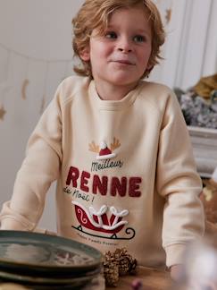 Niña-Jerséis, chaquetas de punto, sudaderas-Sudaderas-Sudadera infantil "meilleur renne de Noël" Colección cápsula Familia