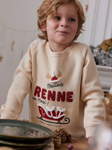 Sudadera infantil 'meilleur renne de Noël' Colección cápsula Familia vainilla 