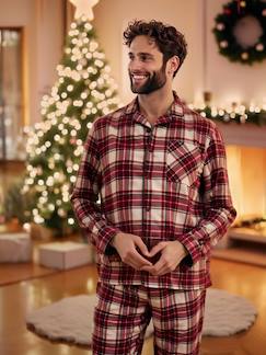 Ropa Premamá-Pijama navideño de franela para hombre