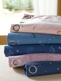 Textil Hogar y Decoración-Cortina con ojales opaca estampado estrellas