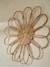 Pack de 5 flores de mimbre para la pared beige 