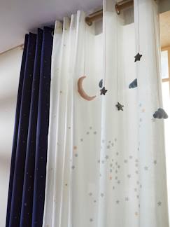 Textil Hogar y Decoración-Cortina guirnalda con ojales translúcida nube y estrellas