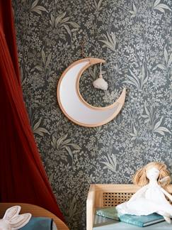 Textil Hogar y Decoración-Decoración-Espejos-Espejo de ratán con luna y nube