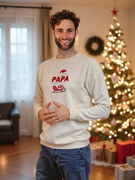 Sudadera hombre 'Meilleur Papa de Noël' Colección cápsula Familia vainilla 