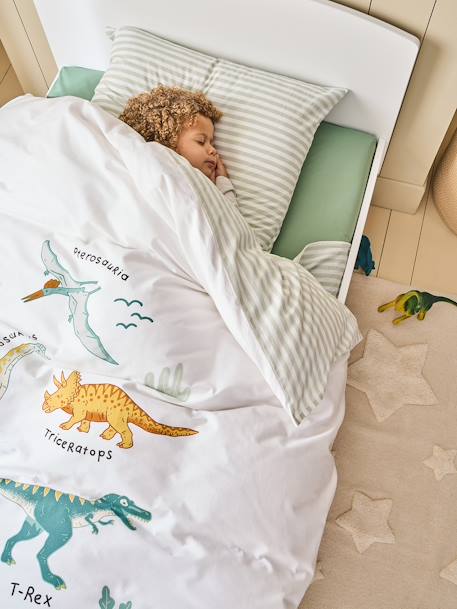 Conjunto de cama infantil Magicouette DINOSAURIOS blanco estampado 