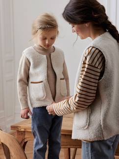 Niño-Jerséis, chaquetas de punto, sudaderas-Chaquetas de punto -Chaleco reversible infantil Colección cápsula Familia