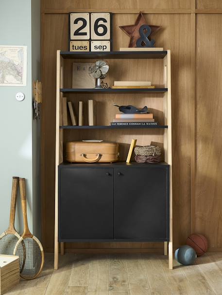 Mueble con estanterías RETRO negro 