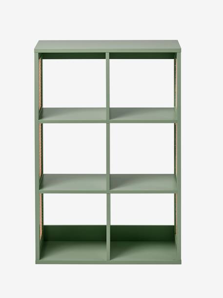 Mueble 6 casilleros LÍNEA POESÍA nude+verde 