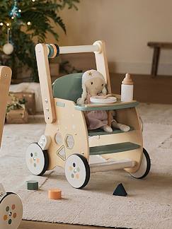 Juguetes- Primera edad-Carrito andador con silla para muñeca de madera FSC®