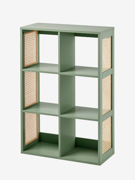 Mueble 6 casilleros LÍNEA POESÍA nude+verde 