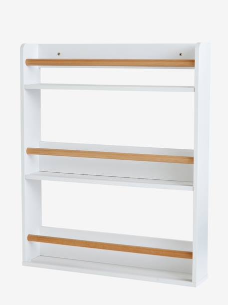 Estantería para libros de 3 niveles blanco+Blanco / madera 