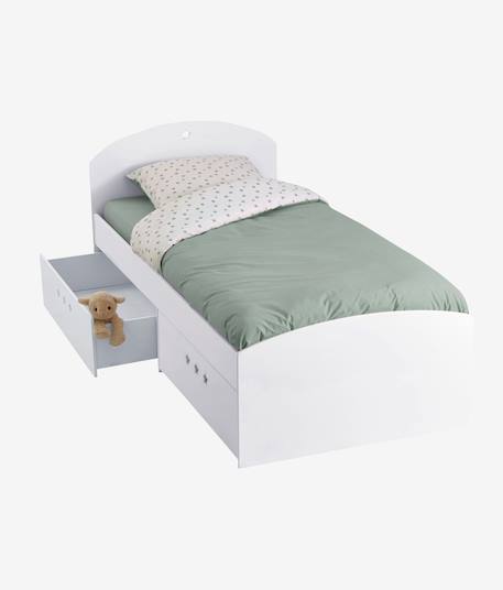 Cama fija infantil con cajones LÍNEA SIRIUS Blanco 