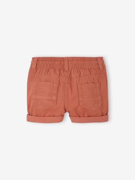 Short de sarga con cintura elástica para bebé niño arcilla+beige+GRIS OSCURO LISO+MARRON MEDIO LISO 