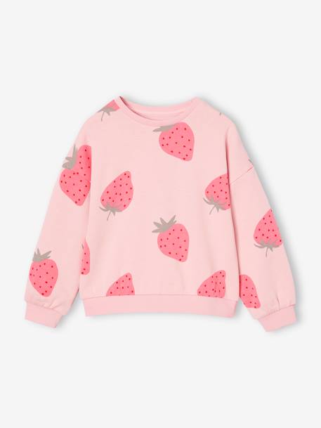 Sudadera fantasía con motivo de corazones o lunares, para niña rojo+rosa+vainilla+verde grisáceo 