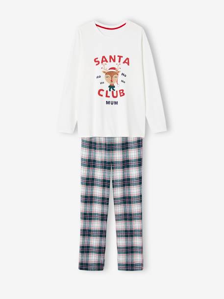 Pijama de Navidad mujer 'Santa Club' Colección cápsula Familia crudo 