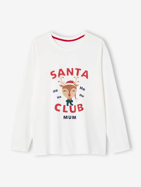 Pijama de Navidad mujer 'Santa Club' Colección cápsula Familia crudo 