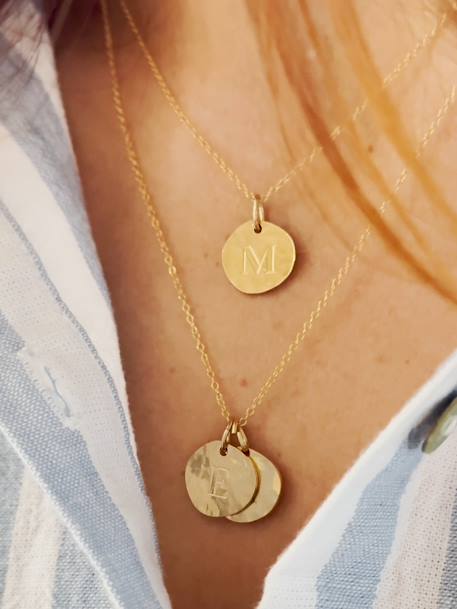 Medallas iniciales, joya personalizada Envie de Fraise x 'Un de ces quatre' dorado 