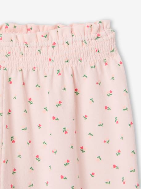 Pantalón de recién nacido estampado con pequeñas flores rosa rosa pálido 