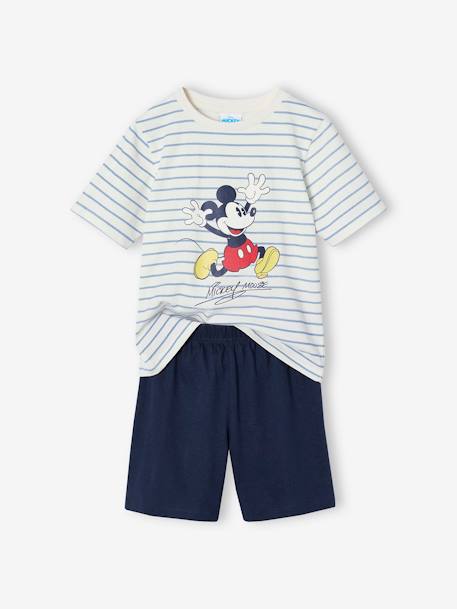 Pijama con short Disney® Mickey a rayas azul oscuro 