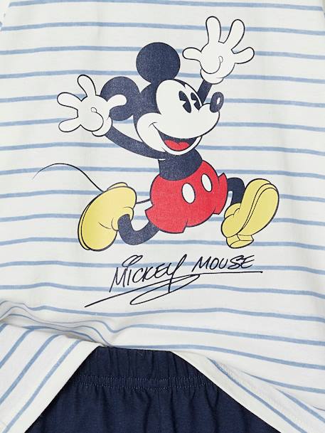 Pijama con short Disney® Mickey a rayas azul oscuro 