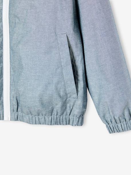 Cortavientos de chambray para niño azul chambray 