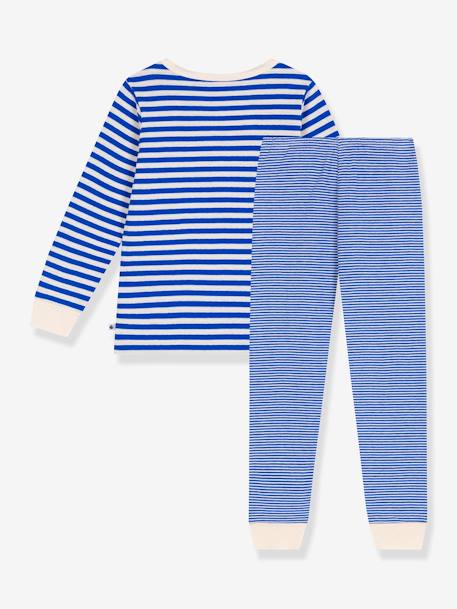 Pijama infantil de tejido túbico PETIT BATEAU azul 