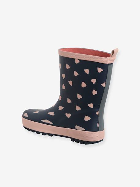 Botas de lluvia de goma con estampado para niños azul estampado 