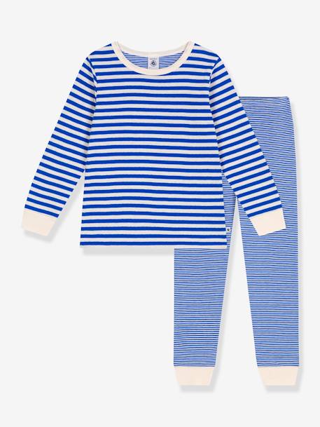 Pijama infantil de tejido túbico PETIT BATEAU azul 