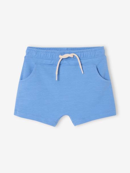 Bermudas para bebé niño de felpa. azul+Azul oscuro a rayas+Azul oscuro liso+caramelo+MARRON MEDIO LISO+verde agua 