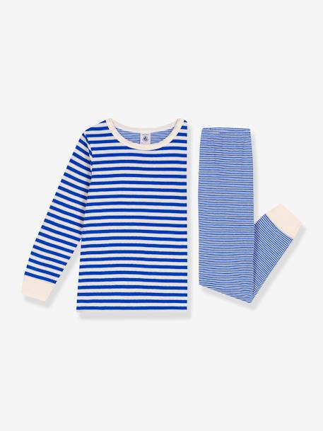 Pijama infantil de tejido túbico PETIT BATEAU azul 