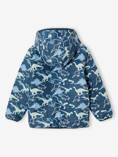 Chaqueta acolchada ligera reversible para niño azul océano 