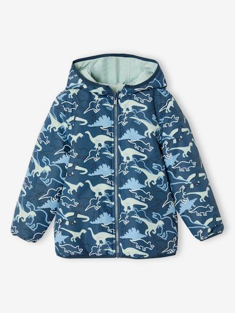 Chaqueta acolchada ligera reversible para niño azul océano 