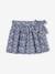 Falda-short estampada para niña azul chambray+crudo+naranja estampado+verde pino 