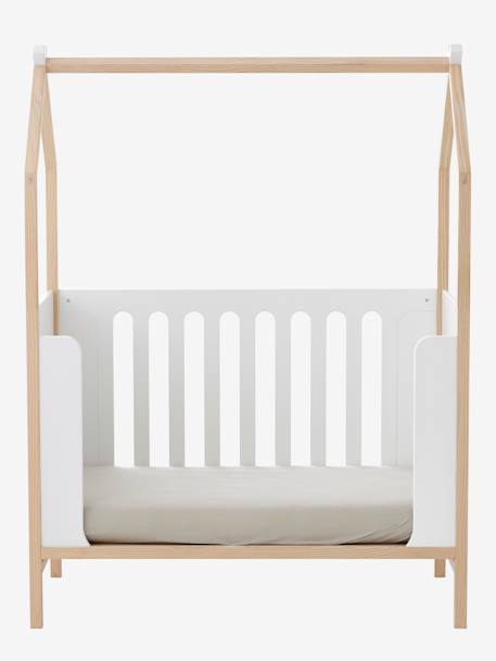 Cuna bebé COCONUT transformable en sofá cama AMARILLO MEDIO LISO+Blanco claro liso 
