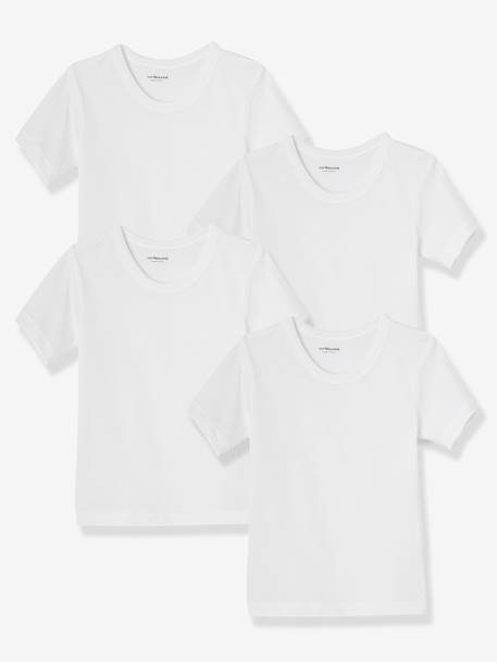 Pack de 4 camisetas de manga corta niño Blanco 