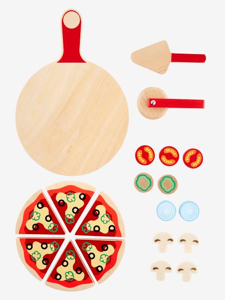 Set de pizza de madera multicolor 