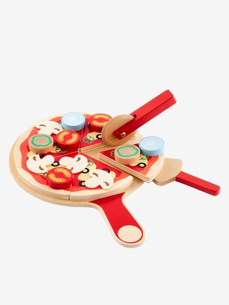 Set de pizza de madera multicolor 