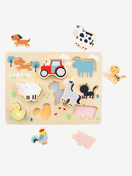 Puzzle granja Chunky Ferme de madera FSC® multicolor 