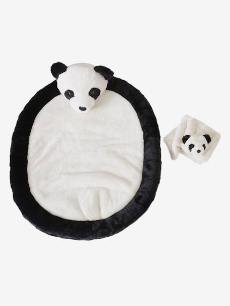 Conjunto área de juegos + doudou Panda Negro fuerte bicolor/multicolo 