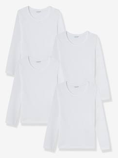 Pijamas y bodies bebé-Niña-Ropa interior-Pack de 4 camisetas de manga larga niña