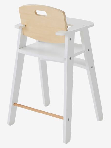 Trona para muñeca de madera FSC® blanco 