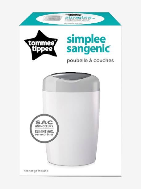 Cubo de basura para pañales Simplee Tommee tippee SANGENIC GRIS CLARO LISO 