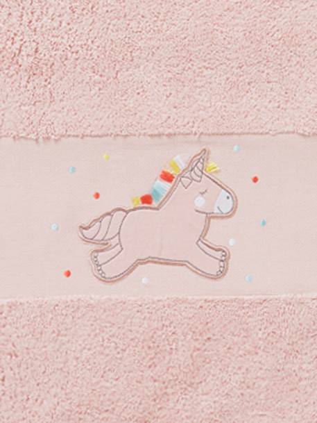 Toalla de baño Unicornio Rosa claro liso con motivos 